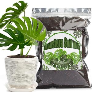 8 x Monstera Potting Soil 1qt - Premium Tropical Blend with Rapid Drainage for Growing and Repotting Monstera Deliciosa (Split-Leaf Philodendron) and Swiss Cheese Plants