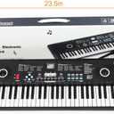61 Keys Keyboard Piano, Electronic Digital Piano with Built-In Speaker Microphone, Portable Keyboard Gift Teaching for Beginners, Electric Piano for Kids