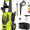 4500PSI PressureWasher PowerWashers 4 Quick Connect Nozzles and Foam Cannon for Cars Driveways Patios Fences