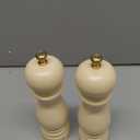 BILL.F Salt and Pepper Grinder Wooden Pepper Mill Grinder White Salt Pepper Shakers Set of 2 with Adjustable Ceramic Rotor- 7 Inch