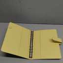 Toplive A5 6 Ring Planner Budget Refillable Cover Makaron Yellow Notebook PU Leather Binder for Women