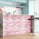 ReWallpaper 17-Sheet Peel and Stick Tile Backsplash Self Adhesive Wall Tiles for Bathroom Waterproof Pink Marble Long Hexagon Stick on Backsplash for Kitchen RV Laundry Room Easy to Install 12x12 inch