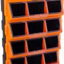 Plastic Storage Drawers - 12-Bin Screw Organizer - Craft Cabinet for Hardware, Crafting Supplies, or Toys - Garage Organization by Stalwart (Black)