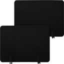 Desk Privacy Panel Set, Desk Partition Cubicle Wall Freestanding Noise-Reduction Panels Room Divider, Soundproof Partition with Support Feet for Office or Home Use (Black, 40 * 60 cm)