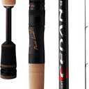 PURELURE Flight CEDAN 6'3'' Spinning Bass Rod, 36T Carbon Fiber Extra Fast | 2pcs Progressive Action Fishing Rod L to M Power, Solid Tip, Dark Oak Reel Seat 3A Cork Handle, FUJI Alconite Guide Ring