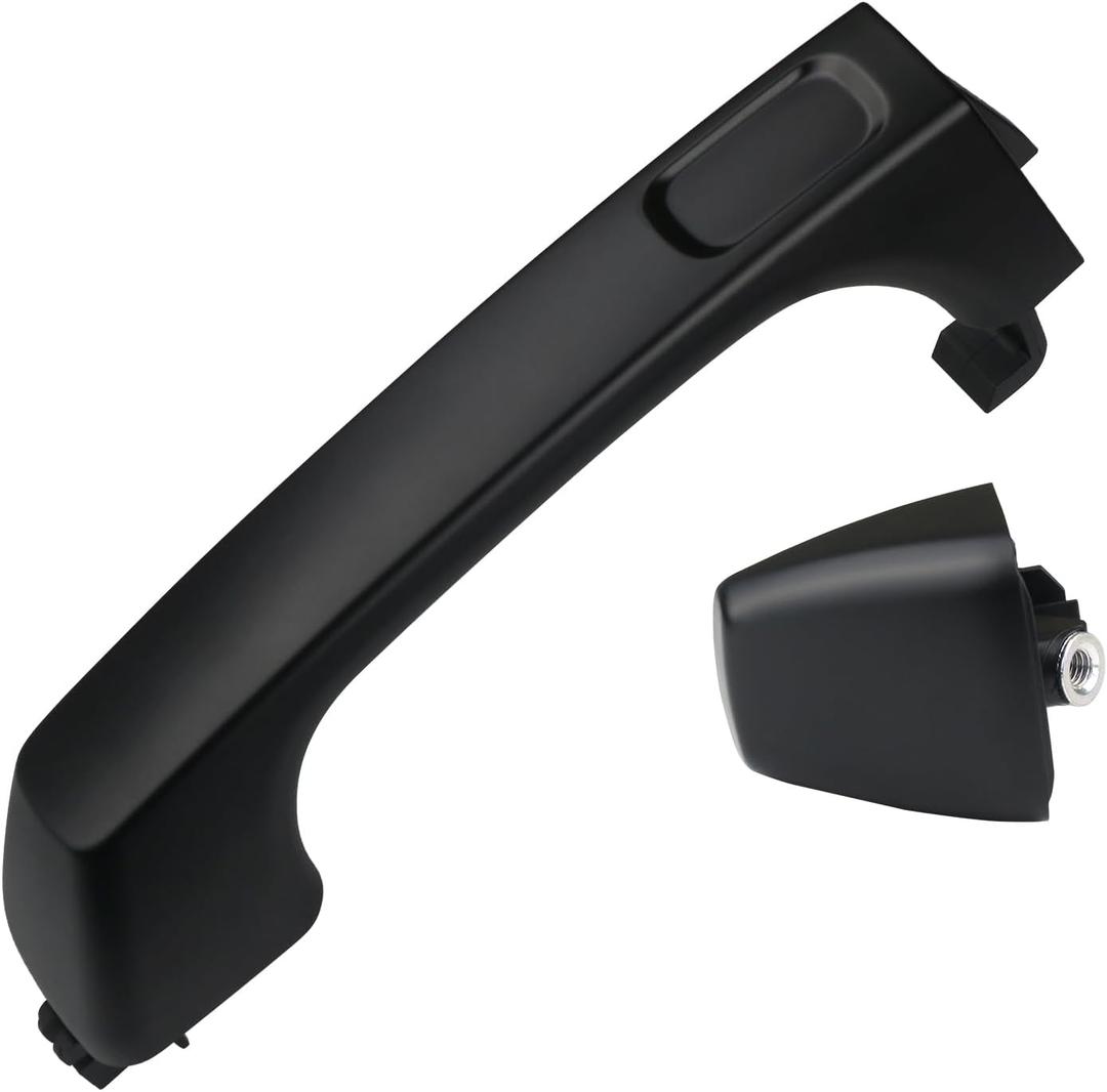 APPERFiT Exterior Door Handle w/End Cap 25957909 25957911 Black for Front or Rear Door, Left Driver or Right Passenger Side Compatible with Hummer H3 H3T 2006 2007 2008 2009 2010 Door Parts