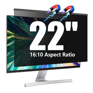 Magnetic Computer Privacy Screen Filter 22 inch for 16:10 Widescreen Monitor Desktop PC, 22in Hanging Removable Anti Blue Light Glare Eye Protection Shield, Screen Protector Panel