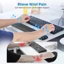 MEKASS Keyboard Wrist Rest, Soft Memory Foam Wrist Support for Keyboard, Keyboard Hand Rest Pad for Wrist Pain Relief, Keyboard Wrist Guard for Long Hours of Work, Gaming, StudyingClassic Black