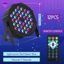 Handepo 12 Pcs 36 LED Par Lights DJ Stage Light 7 Channel Par Lighting for Stage with Remote Control and DMX Control Sound Activated Uplights for Events Club Music Disco Holiday Wedding Party