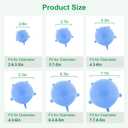 Silicone Stretch Lids 6 Pack Reusable Food Covers,Flexible Silicone for Bowls, Containers, Fruits Airtight & Leakproof Seal for Kitchen Storage(blue)