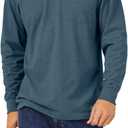 Dickies Big and Tall Men's Long Sleeve Heavyweight Crew Neck (Large, Baltic Blue Single Dye Heather)