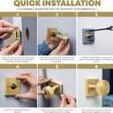 Mega Handles SUANA Privacy Door Knob for Hallway, Closet and Bathroom, Reversible Heavy Duty Design Door Knobs, Fits All Standard Door Sizes Screws Included - Satin Brass (1 Pack)