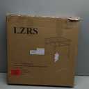 LZRS Adirondack Square Outdoor Side Table with Umbrella Hole, Pool Composite Patio Table,HDPE End Tables for Backyard,Pool, Indoor Companion, Easy Maintenance & Weather Resistant(Light Grey)