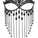 Cosplay Veil Headwear Mask Tassel Mask chain for Women Jewelry for Halloween Party Cosplay and masquerade party mask