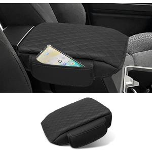 Rilsen Custom for Center Console Cover 2025 2026 Toyota 4runner Armrest Cover Accessories PU Leather Armrest Seat Box Cover Protector with Pockets Storage Bag