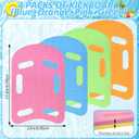 4 Pack Swimming Kickboard for Kids, Contour Kick Board with Handles for Beginners,Swim Kick Board for Swimming Training U Design EVA Foam Swim Board for Beginner Float Exercise Equipment