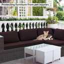Outdoor Cushion Covers Set,8PCS Patio Furniture Couch Seat Slipcovers, Replacement for Sofa Sectional Chair(Cover，Only)