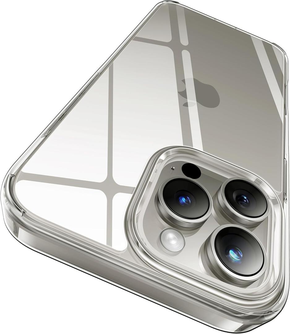 CASEKOO for iPhone 15 Pro Max Case Crystal Clear, [Never Yellow Technology] [10FT Mil-Grade Protection] Transparent Slim Cover Women Men for iPhone 15 Pro Max Phone Case 6.7'', Clear