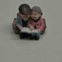 Old Couple Figurines,Loving Elderly Couple Figurines Romantic Couple Sculpture,Present for Valentine's Day Anniversary Wedding (12.5X12X9CM)