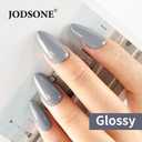 6 x JODSONE 16.5ml Gray Gel Nail Polish Silver Gel Polish High Gloss Soak Off U V Nail Manicure Salon DIY at Home (B27)