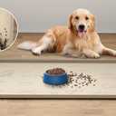 Silicone Dog Feeding Mat - 36" x 24" Large Pet Mat with Residue Collection Pocket and High Edges - Waterproof Mat for Dog and Cat Bowls