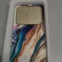 GVIEWIN for Samsung Galaxy S25 Ultra Case, [Slide Camera Cover & Built-in Anti-Spy Privacy Screen Protector] [2 Front Frame] Shockproof Military Grade Marble Phone Case 6.9" (Drift Sand/Brown)