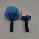 2 Pack Cobweb Duster Head Brush-Twist-On Spider Web Brush for Outdoor & Indoor Web Cleaning // Fits Standard Acme Threaded Poles // Cobweb Duster Brush Head Only-Blue