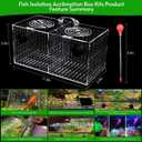 Magnet Acclimation Box for Saltwater Fish Quarantine Aquarium Isolation Box for Aquarium Fish Anemone Reef Coral