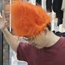 Funny Wigs for Women Orange Party Wigs Costume Funky Hairband Crazy Wig for Halloween Costume Cosplay