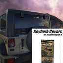 AZUTO Keyhole Covers for Jeep Wrangler JK 2007-2017 Door Key Hole Door Security Accessories