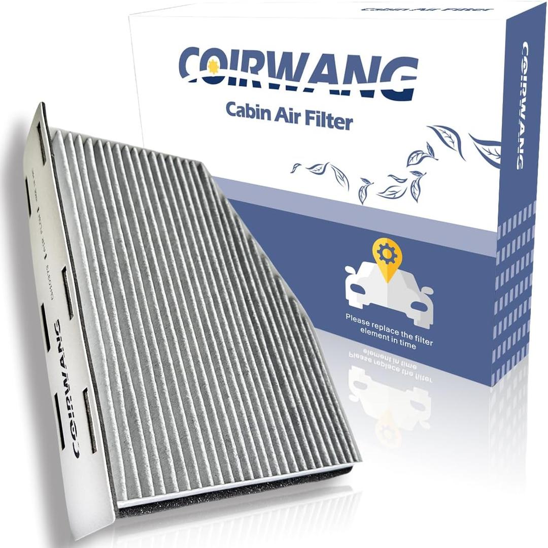 CF10373 Cabin Air Filter Activated Carbon Compatible with VW Golf/GTI/Jetta/Passat/Tiguan/Beetle/CC/EOS/Caddy III/R32/Rabbit, Audi A3/A3 Quattro/Q3/TT Quattro - Replacement 1K0819644B