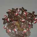 Huwena 36 Pcs Christmas Wood Ornaments Skeleton Gingerbread Man Ornaments Christmas Wooden Hanging Tree Decorations with Rope for Xmas Home Decorations