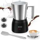 Secura 17oz Detachable Milk Frother and Steamer, Stainless Steel Electric Hot/Cold Foam Maker for Lattes, Cappuccinos & Hot Chocolate, Upgraded 2-in-1 Whisks, Non-Stick & Teflon-Free Design