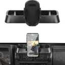 JeCar TJ Phone Holder Upgrade Dash Cellphone Mount with Storage Tray Interior Accessories Compatible with Jeep Wrangler TJ 1997-2006