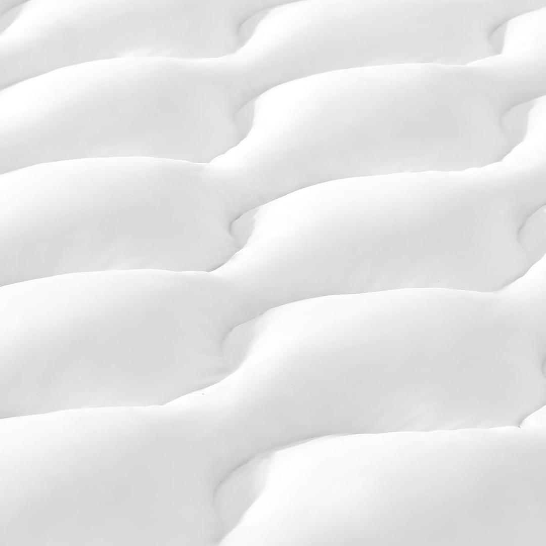 Decroom 4 Inch Memory Foam Mattress Topper King Size, Filled with Breathable Memory Foam Pillow Topper, Soft Fluffy Supportive Bed Mattress Pad for Back Pain Relief, 80x78x4 Inch