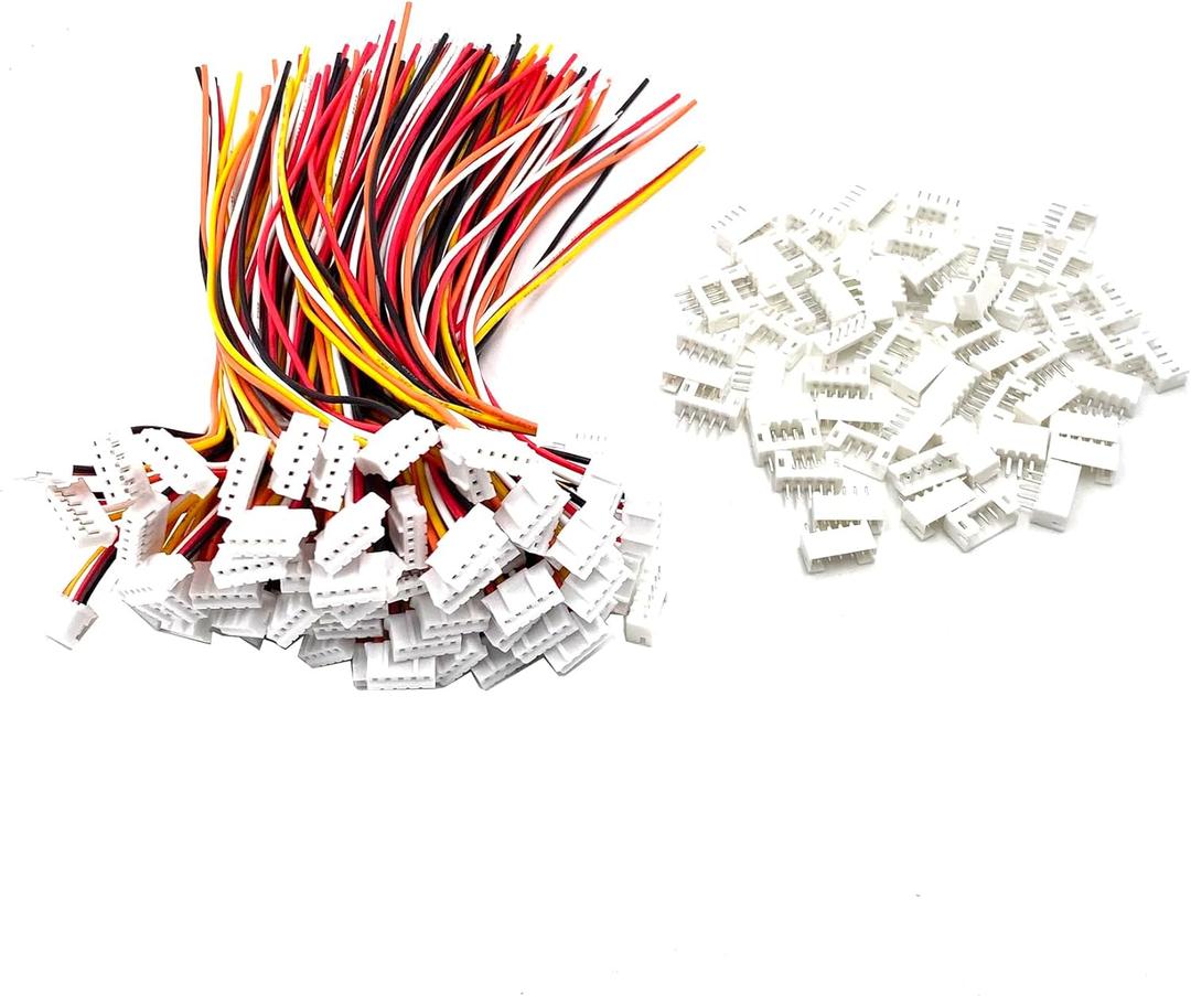 60 Pairs 28AWG 150mm Mini Micro JST PH 2.0mm Pitch 5 Pin Female Connector and Male Plug Wire Cable for RC Toys PCB LED Strips Household Appliances