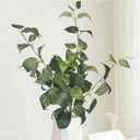 2pcs 36.5inch Artificial Greenery Stems Faux Evergreen Branches Artificial Plants Fake Green Ivy Leaves Stems Garland Spray for Kitchen Home Office Flowers Bouquet Centerpiece Wedding Decorations