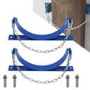 CNQLIS 2Pcs Cylinder Tank Holder, Steel Wall Mounted Bracket for Cylinder, Nitrogen Steel Tank Holder with Safety Chain and Screw