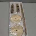 Gold Taper Candle Holder Set of 6, Brass Gold Tall Candlestick Holders, Metal Vintage Candle Stickers Long Holder Set, Pillar Decorative Candle Holder Fits 3/4 Inch Candle