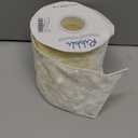 Ribbli Ivory Velvet Wired Ribbon 4 Inch Crushed Velvet Christmas Ribbon for Gift Wrapping Christmas Tree Decoration Crafts Wreaths Supplies-Continuous 10 Yards