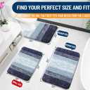 OLANLY Bathroom Rugs Mat 36x24, Extra Soft Absorbent Microfiber Bath Rugs, Rubber Backing, Quick Dry, Machine Washable Bath Mats for Bathroom Floor, Tub and Shower, Home Decor Accessories, Airy Blue