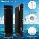 HUCHUANXIAN Dock Bumper,Black 24 inch Dock Bumper Guard,PVC Boat Dock Bumper,Dock Bumpers Marine Post Bumper for Horizontal Deck or Pier Fenders-2 Pack