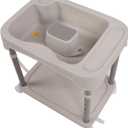 Hair Washing Basin for Bedridden, Adjustable Height Portable Hair Washing Basin Comfortable Hair Washing Shampoo Bowl for Home Use Pregnant Women (Smoke Gray)