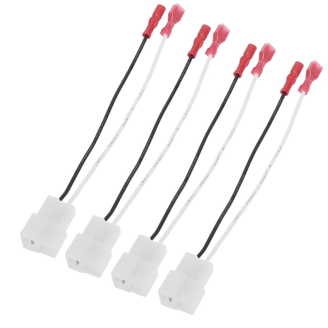 X AUTOHAUX 4pcs 72-9300 Car Speaker Connector Harness Adapter for Nissan Sentra 1987-1990