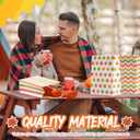 TaoBary 100 Pcs Paper Fall Gift Bags Bulk with Handle Colorful Stripe Wave Polka Dot Treat Goodie Candy Bags for Fall Autumn Thanksgiving Party Favor Supplies