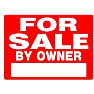 Hillman 840241 For Sale By Owner Sign with Space for Fill In, Red and White Heavy Duty Plastic, 18x24 Inches 1-Sign
