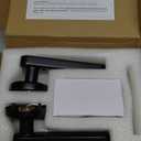 IRONZON Fingerprint Door Lock Door Knob with Keypad Keyless Entry Door Lock with Handle for Home Hotel Apartment Bedroom (Black)