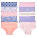 Carter's Girl`s Stretch Cotton Panties Underwear 10 Pack (Pink Floral/Purple Butterfly, 4-5T)