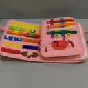 Montessori Busy Board & Busy Book for Toddler  Educational Toys for 3 Year Old Girls, Sensory Activity Board, Fine Motor Skills Learning Gift (Pink/P8--big Unicorns)