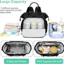 LORADI Large Diaper Bag Tote, 14 Pockets Stylish Baby Bag with Stroller Clips and 3 Insulated Pockets, Baby Shower Essentials